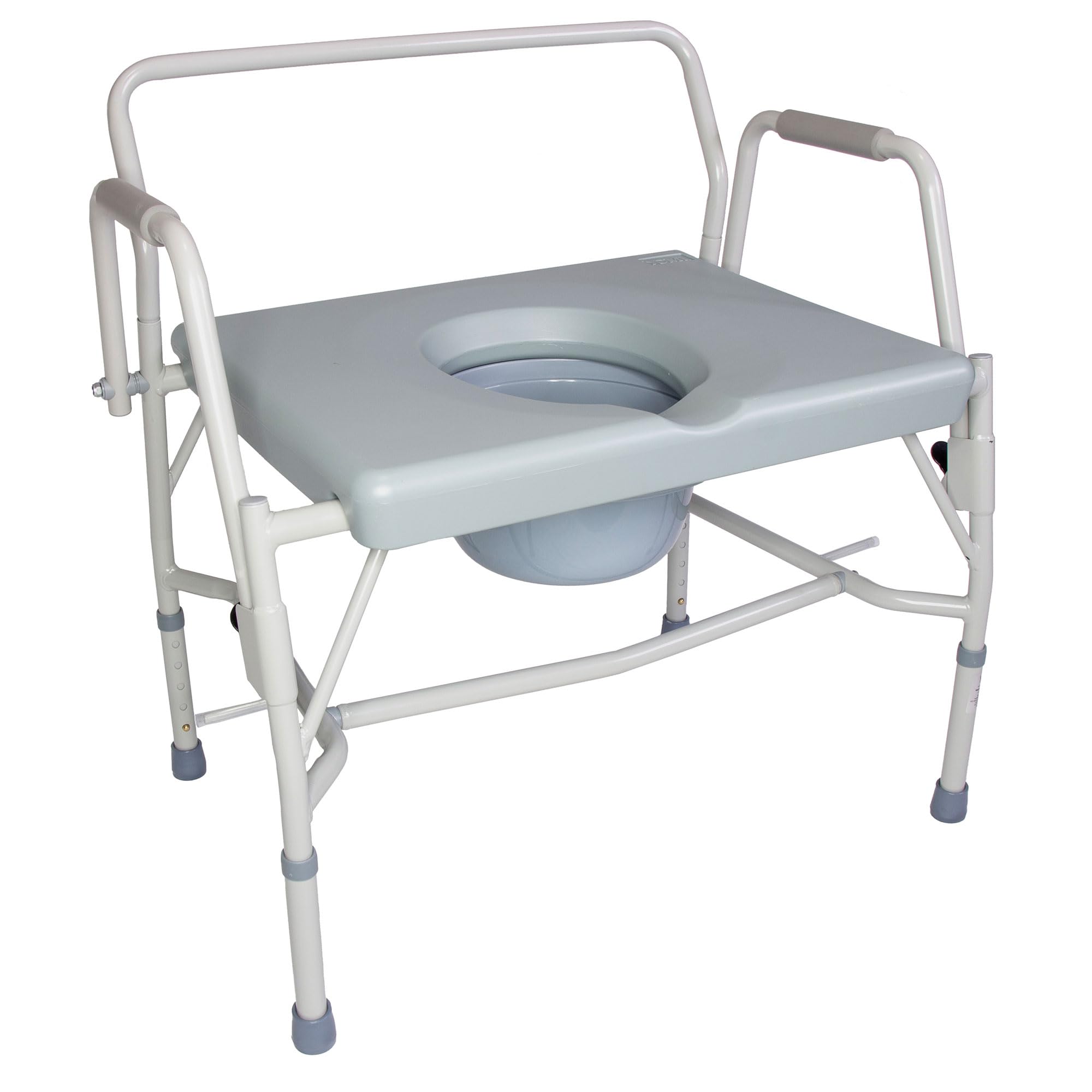 DMI Drop Arm Portable Toilet Commode, 500 Pound Weight Capacity