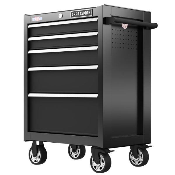 2025 2000 Series 26.5-in W x 37.5-in H 5-Drawer Steel Rolling Tool Cabinet (Black)