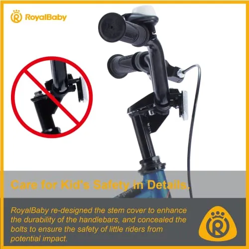 Royalbaby Kids Bike Freestyle BMX Bicycle with Training Wheels Kickstand