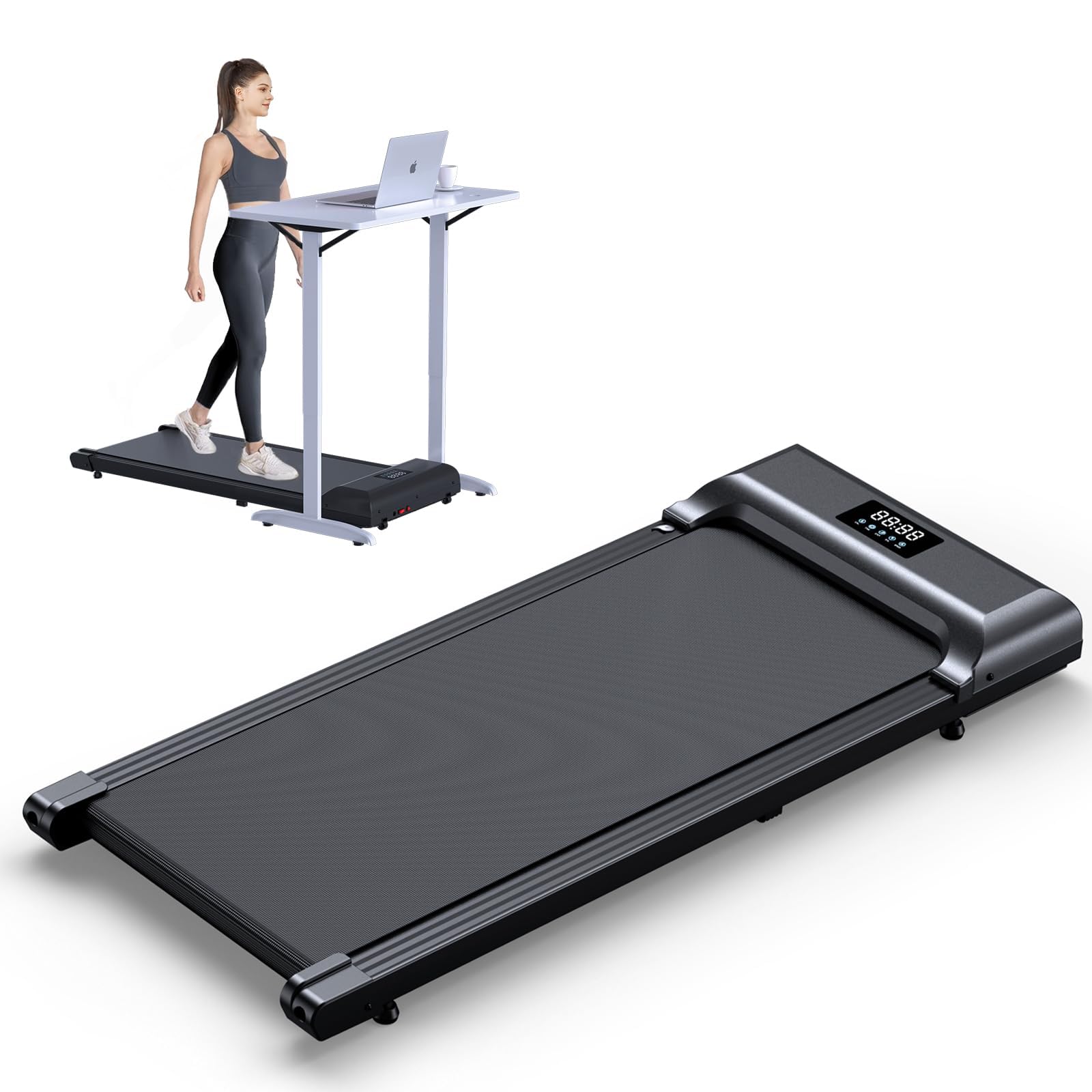 Hivvtui Walking Pad, Under Desk Treadmill for Home Office