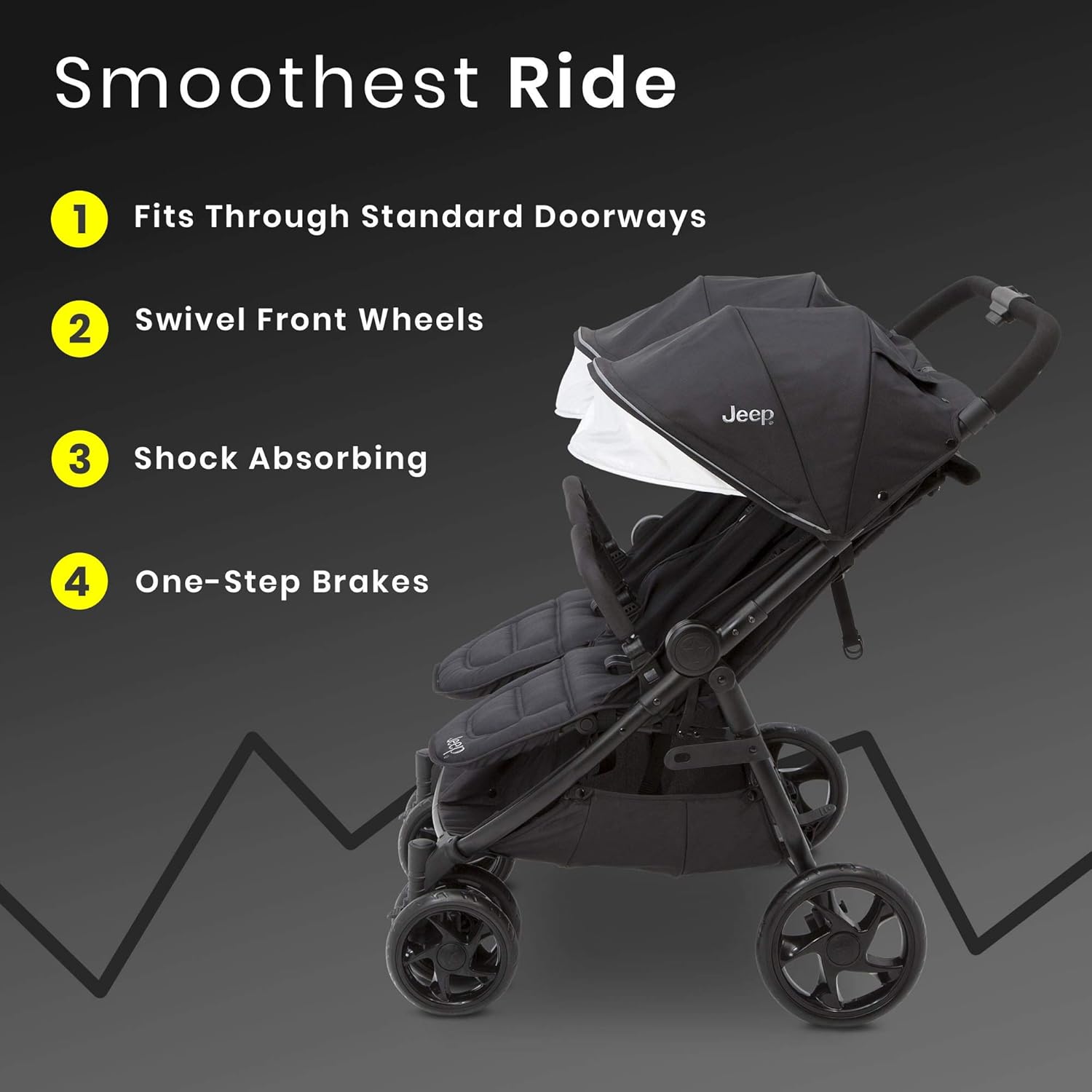 Jeep Destination Ultralight Side X Side Stroller