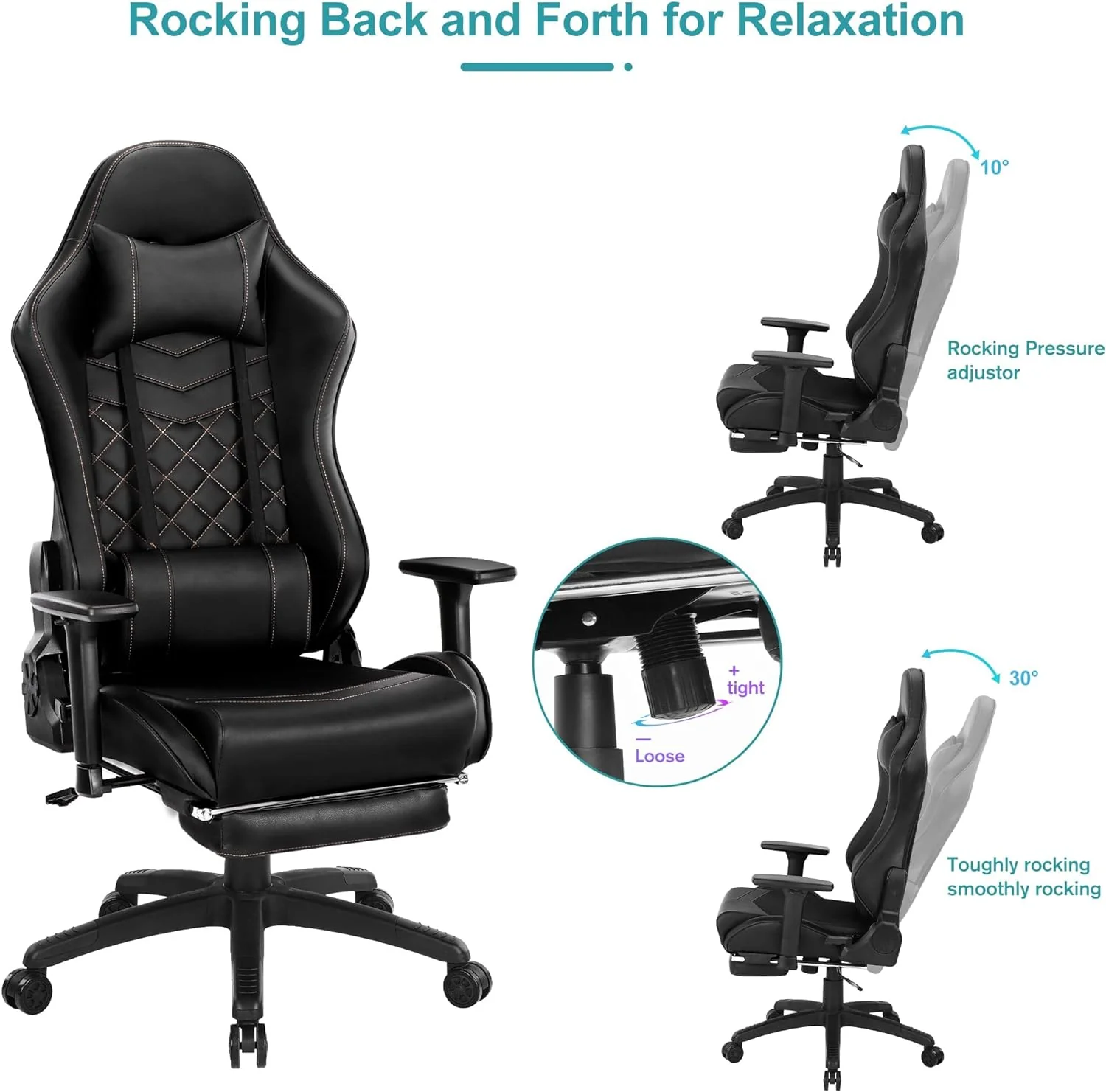 2025 Classic PU Leather Large and Tall Ergonomic Computer Chair
