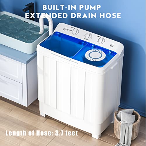 Auertech Portable Washing Machine, 28lbs Twin Tub Washer Mini Compact Laundry Machine