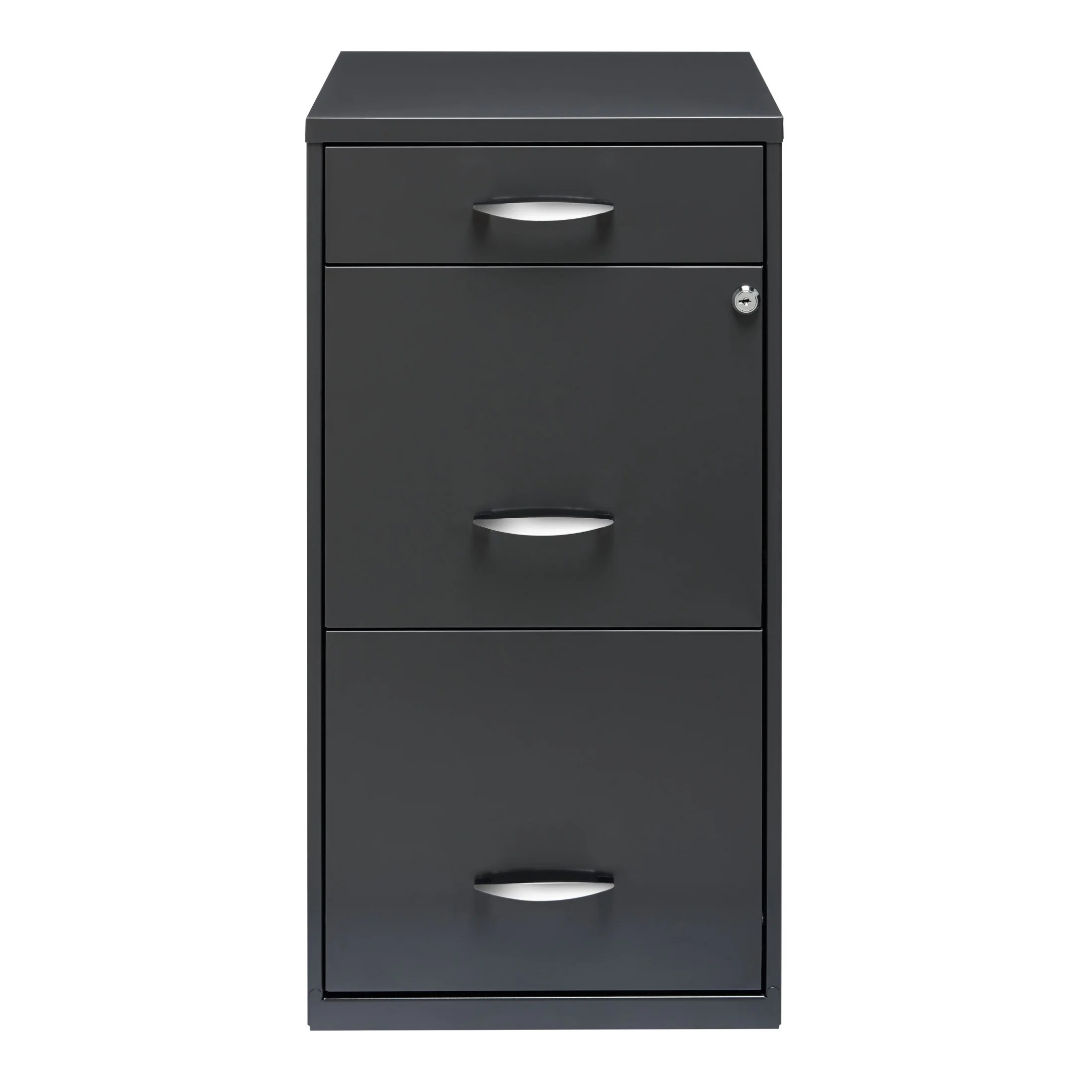 Space Solutions 3 Drawer Letter Width Vertical File Cabinet with Pencil Drawer, Charcoal