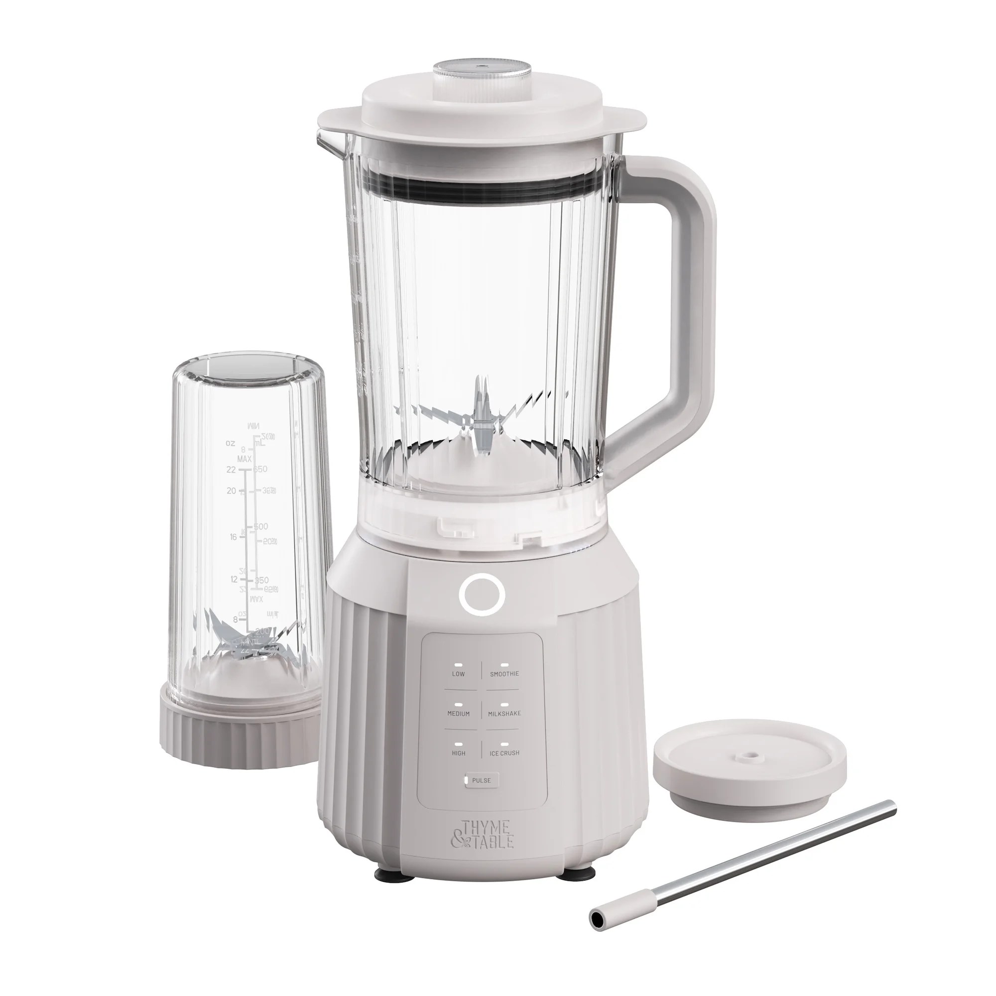 Thyme & Table Countertop Blender Duo, Sand White
