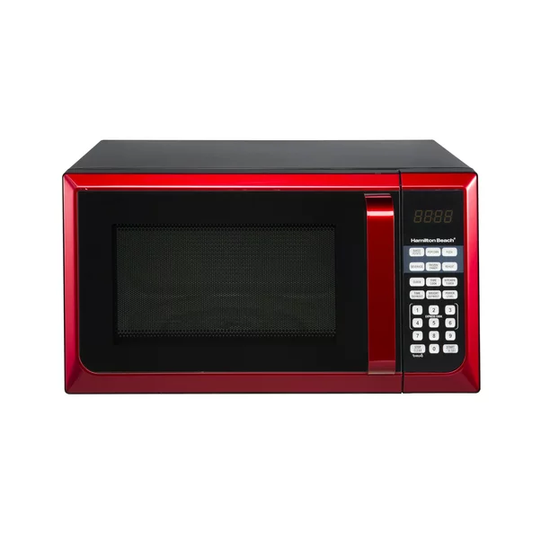 2025 Beach Stainless Steel 0.9 Cu. ft. Red Microwave Oven, Red Stainless Steel