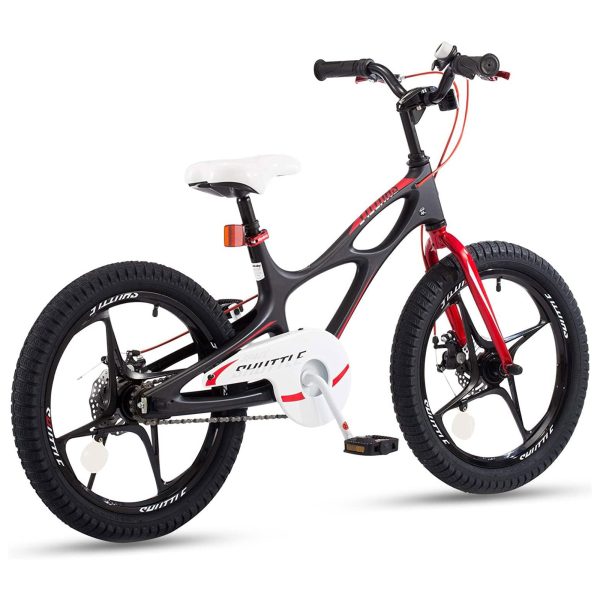 18 Magnesium Alloy Kids Bicycle w/2 Disc Brakes, Black