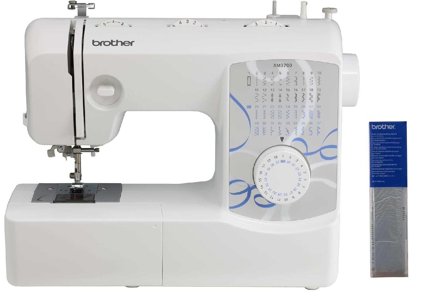 Brother XM3700 Machine, 37 Built-in Stitches, 5 Included Sewing Feet