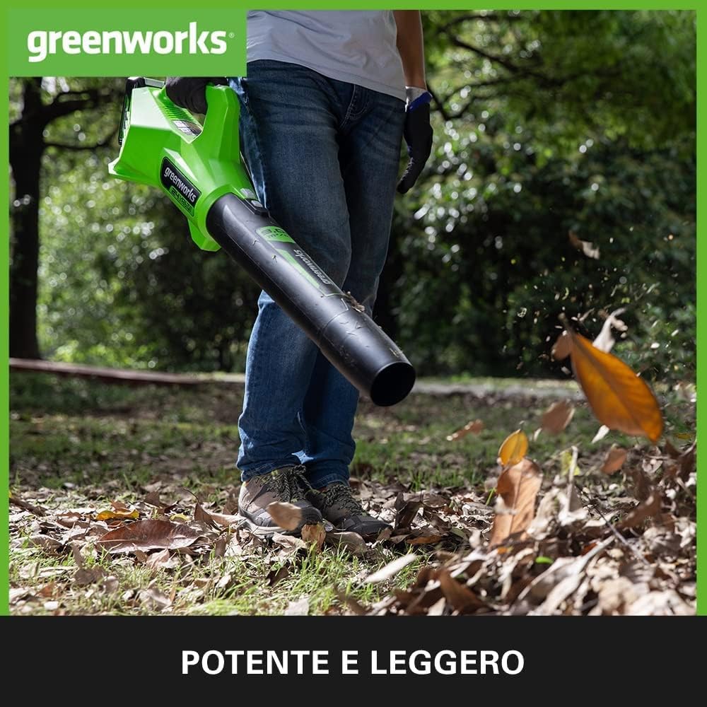 Greenworks 48V (2x24V) Selbstfahrender Akku Rasenmher für groe Flchen bis zu 480m, 46cm Schnittbreite, 55L Sack PLUS zwei 4Ah-Akkus und Doppelladegert GD24X2LM46SPK4X