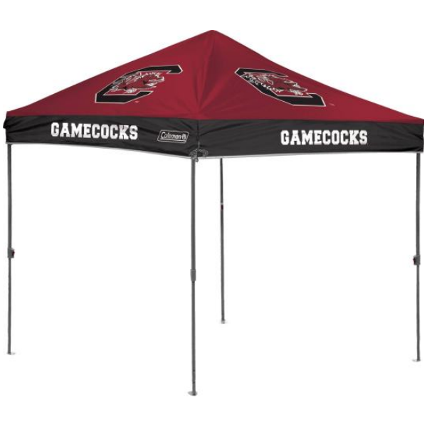 2025 University of South Carolina Gamecocks 10 x 10 Straight Leg Canopy with Carry Bag - Rawlings