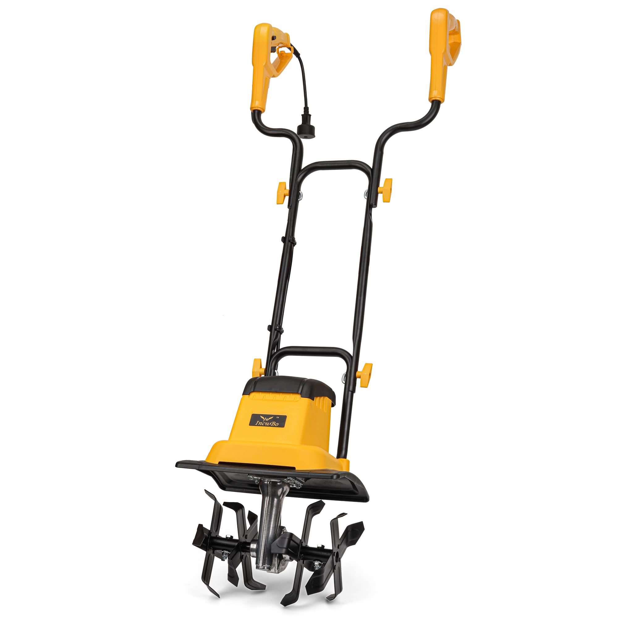 IncwBo 8.5AMP 12Inch Corded Tiller Cultivator 8-inch Depth Rototillers for Gardening