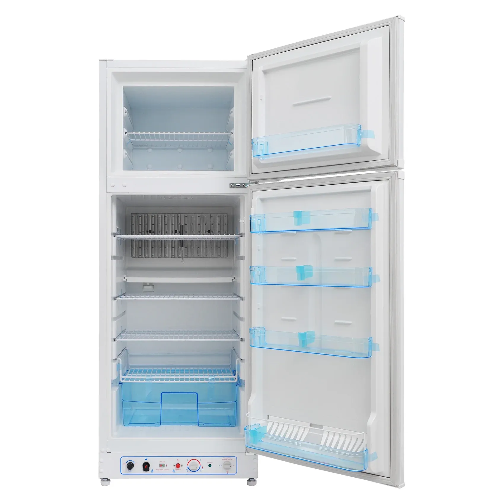 Smad 9.4 Cu ft 64 in*H Propane Refrigerator AC 110V Freezer Large Capacity Frigde Camper Motorhome