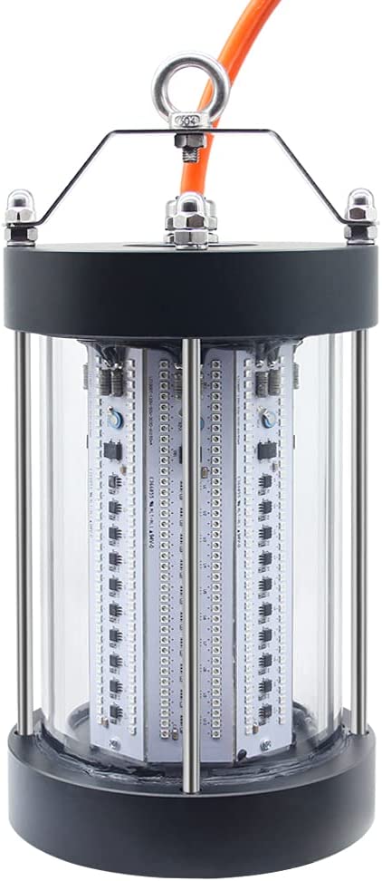 NS 500W LED Underwater Fishing Light 35,000 Lumen Night Fish Attracting Light IP68 Waterproof AC110V