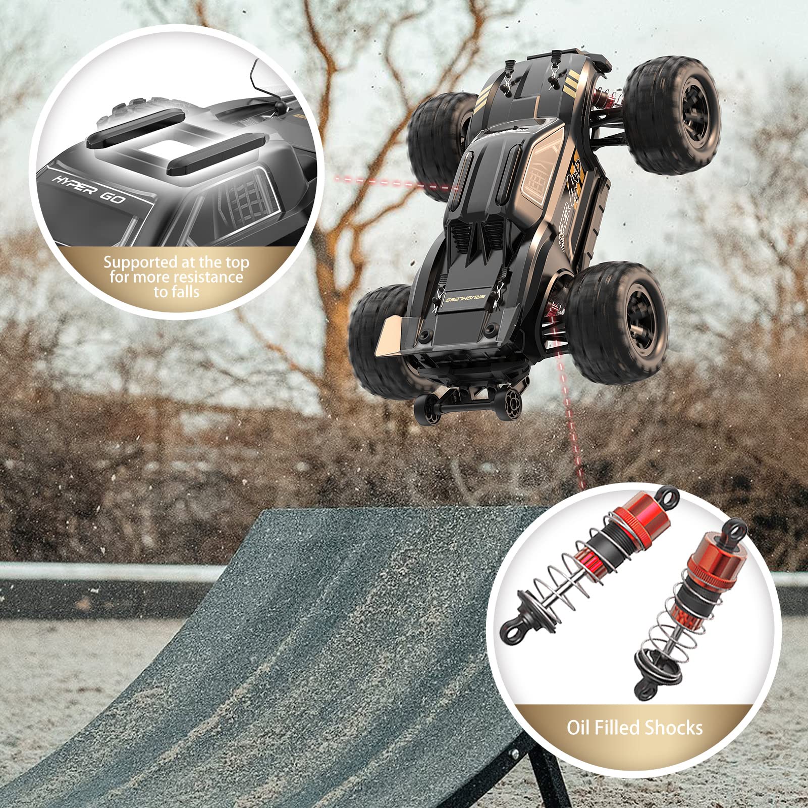 HYPER GO H16BM 1/16 RTR Brushless Fast RC Cars, Max 42mph