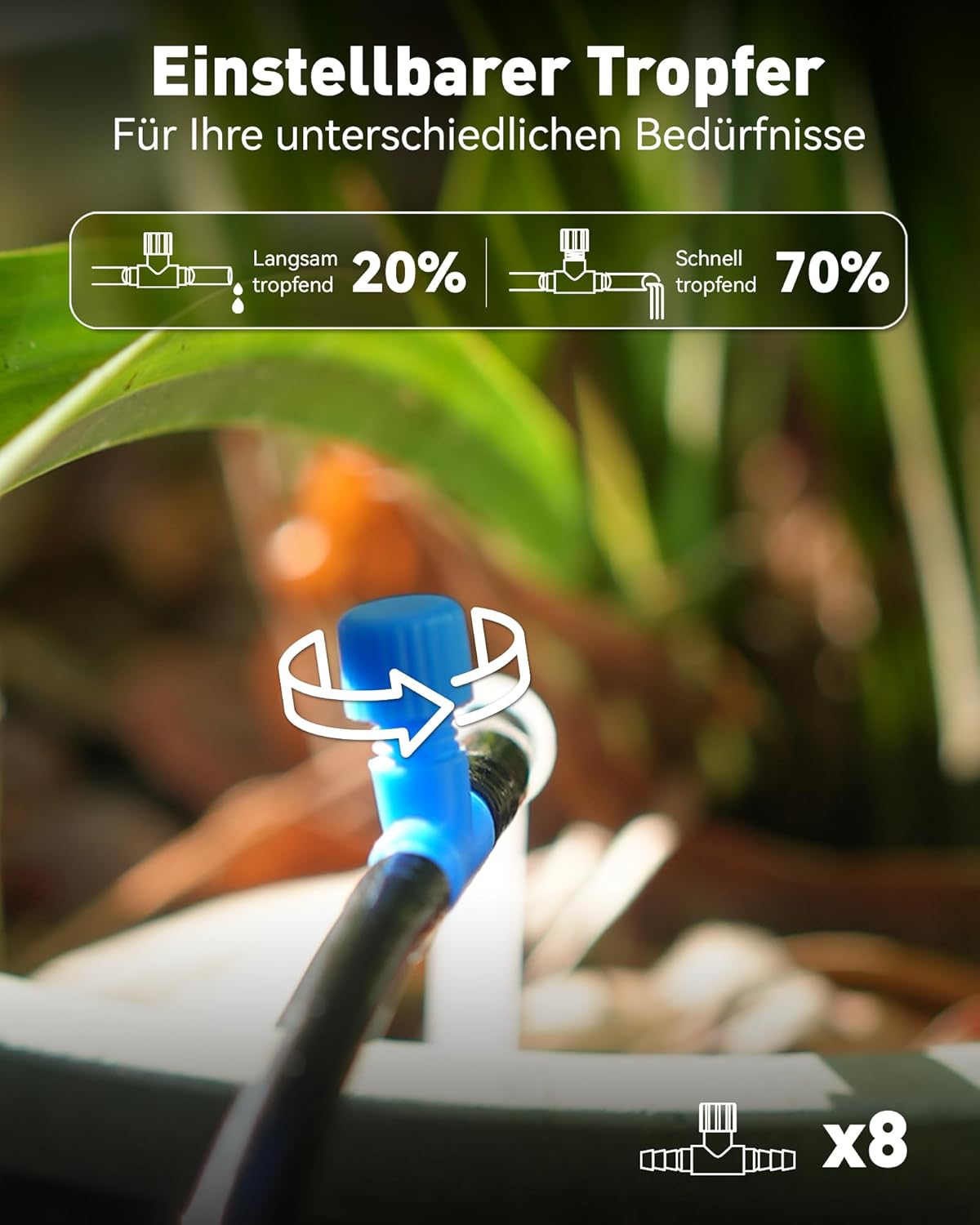 RAINPOINT WiFi Automatisches Bewsserungssystem für Zimmerpflanzen,DIY-Tropfbewsserungsset Fernsteuerung des automatischen/manuellen/verzgerten Bewsserungsmodus über APP