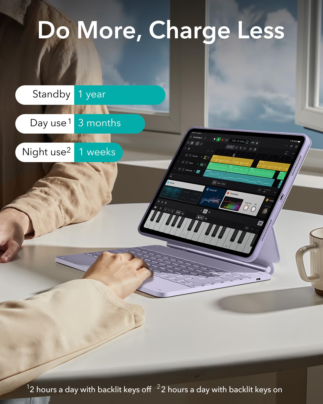 ESR iPad Pro 13 Inch Case with Keyboard (M4, 2024)