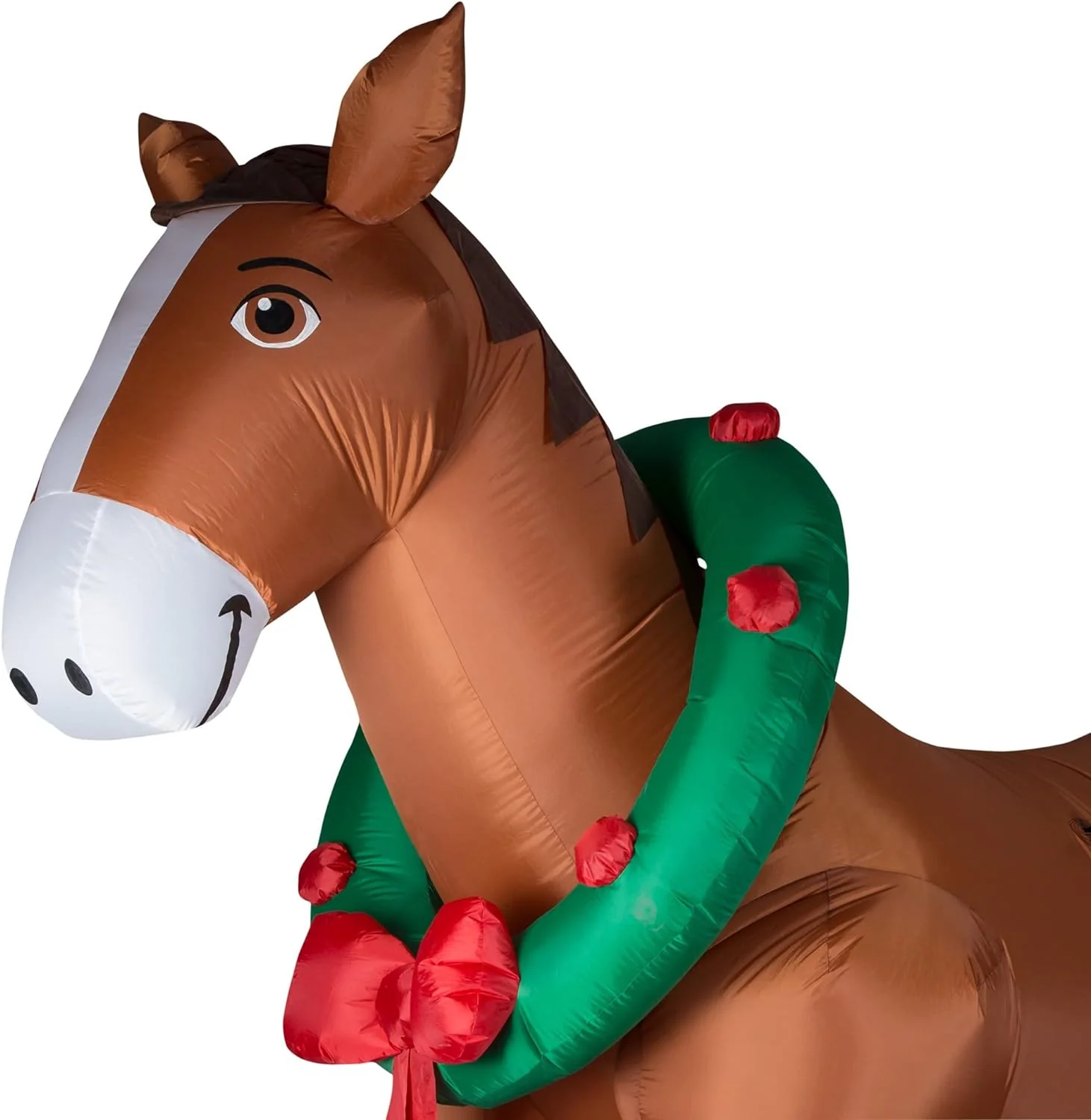 2025 Christmas Inflatables Clydesdale Horse Holiday Inflatable, 9 Foot Wide and Lights Up, Comes with Tether Stakes, Rope, Power Supply and Two Bonus Repair Patches Brown MTR-17148