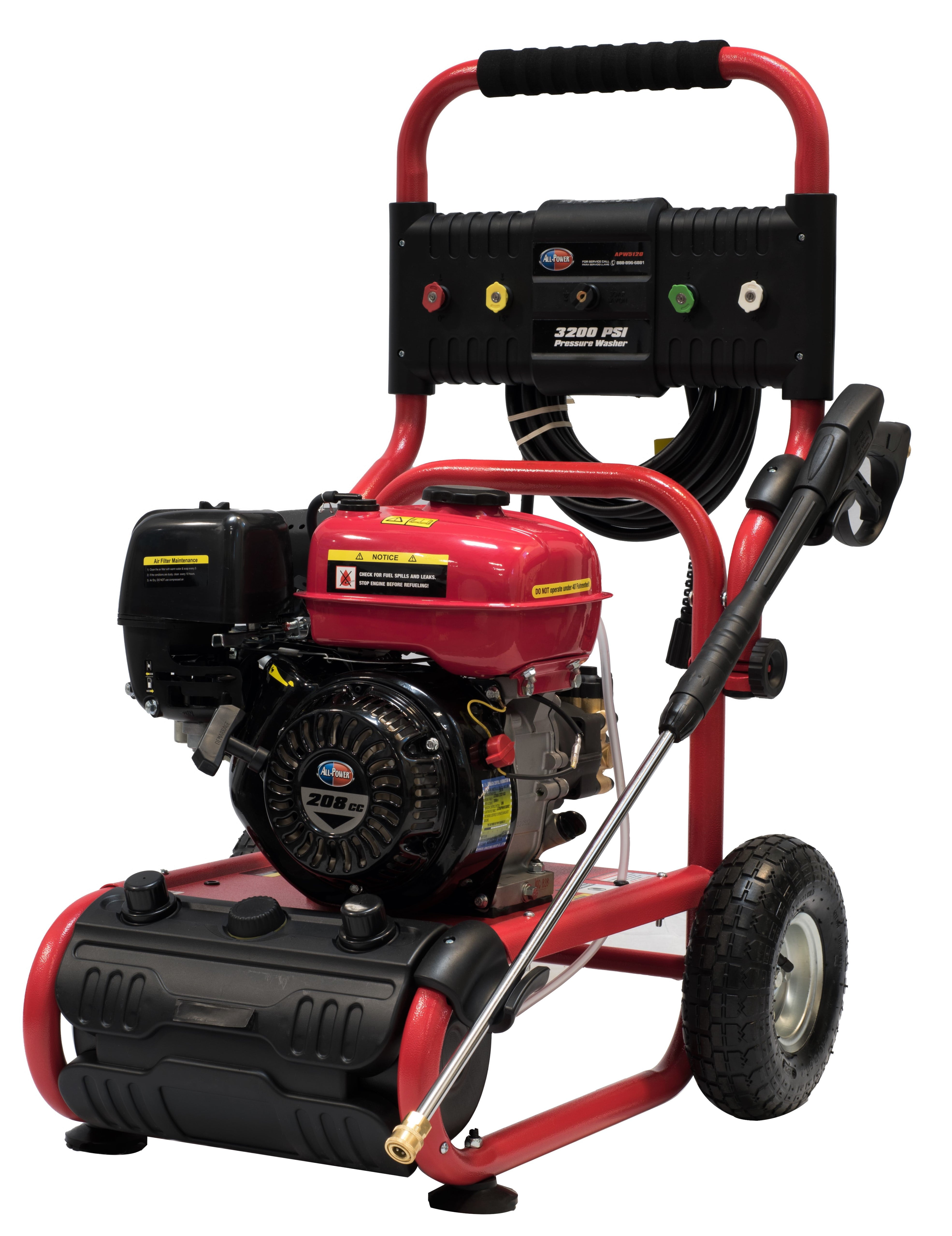 All Power Heavy Duty 3200 PSI, 2.6 GPM Gas Pressure Washer, Power Washer for Outdoor Cleaning, APW5120