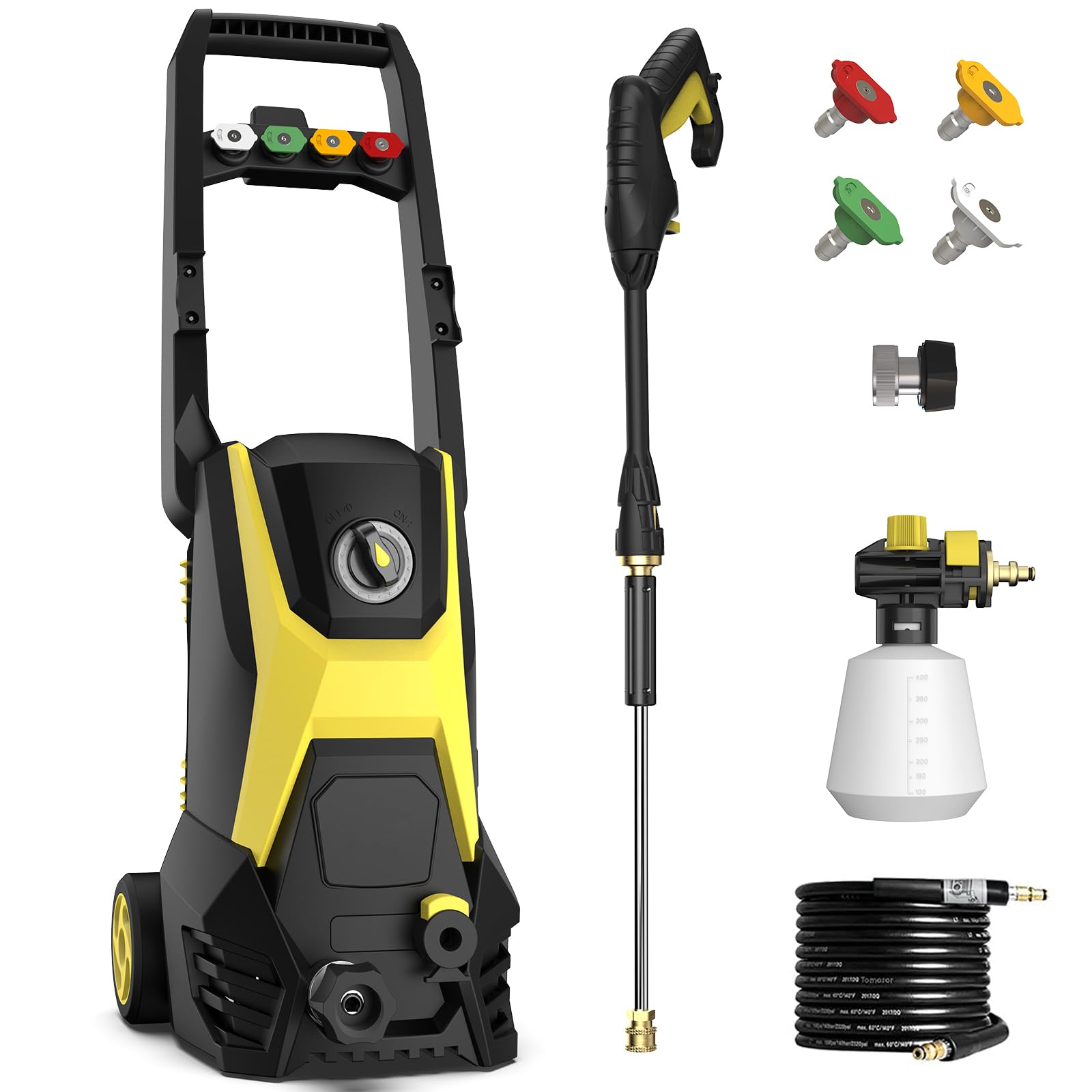 SEN-QII 4800PSI 3.2GPM Max Electric Pressure Washer with 20FT Hose and 35FT Cord