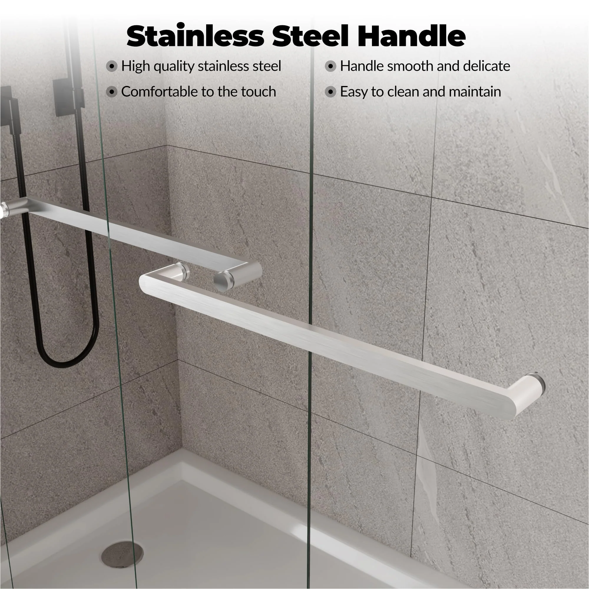2025 Garvee Frameless Sliding Shower Door,56-60