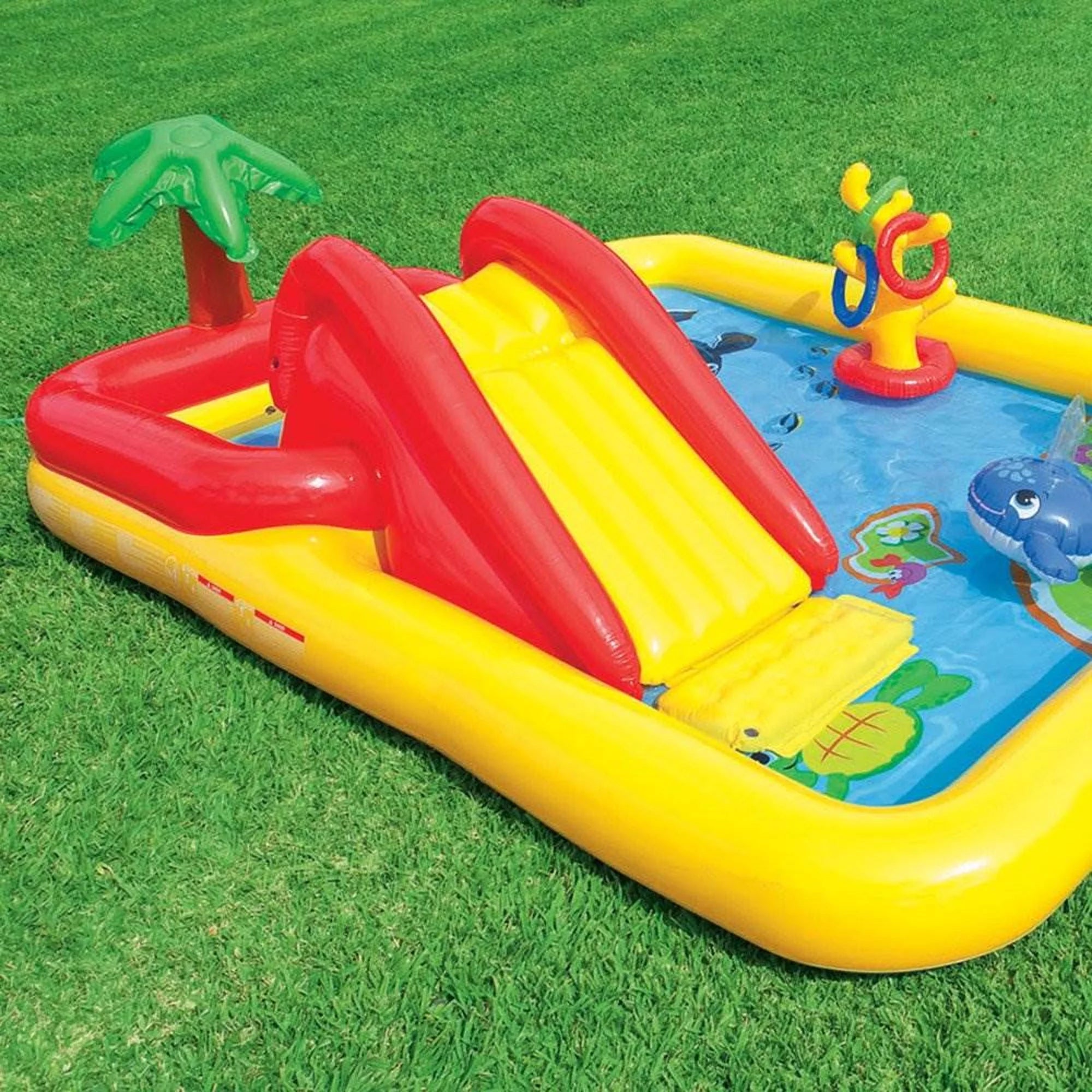 Dinoland Kiddie Inflatable Pool & Inflatable Ocean Backyard Kiddie Pool