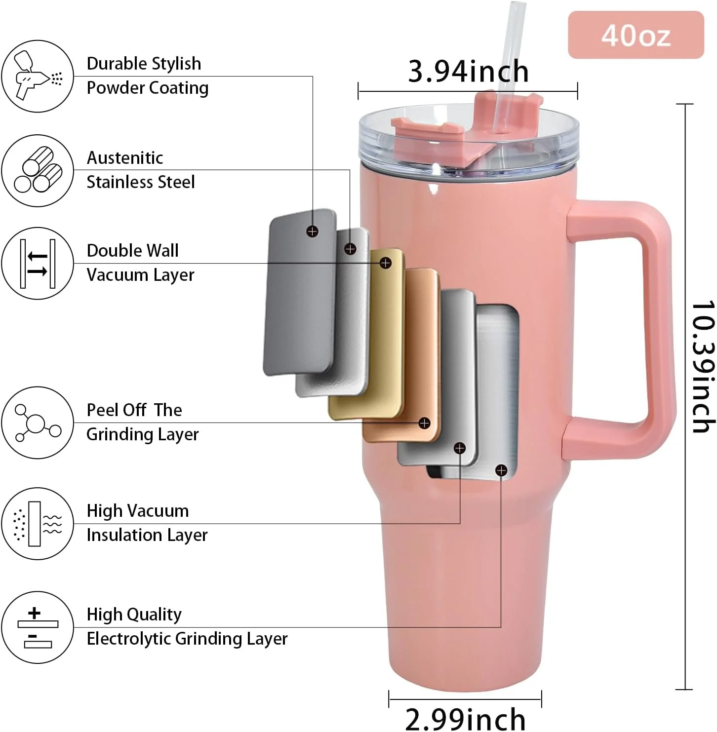 2025 40 oz sublimation glass