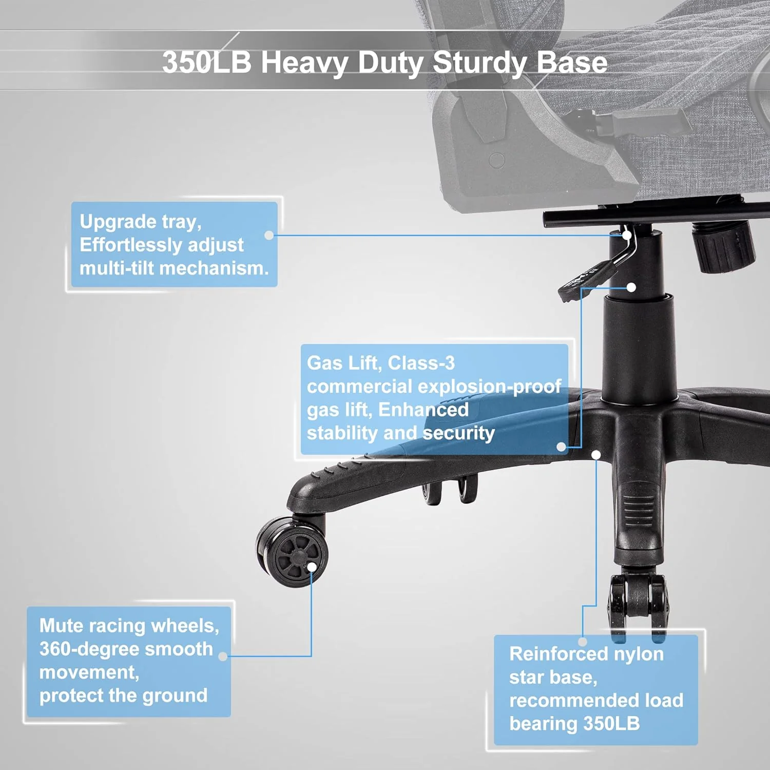 2025 Classic PU Leather Large and Tall Ergonomic Computer Chair