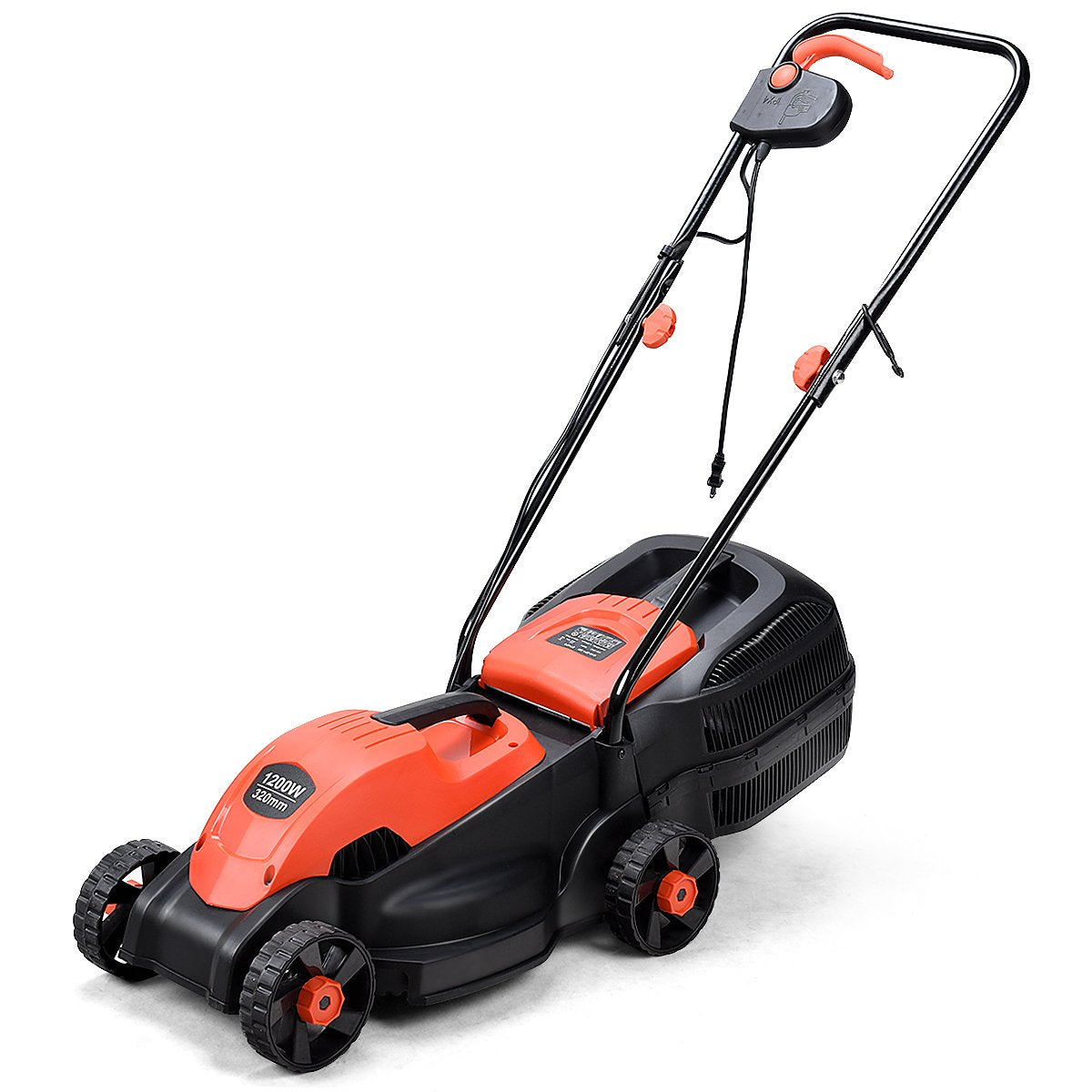 2025 14-Inch 12 Amp Lawn Mower w/Grass Bag Folding Handle Electric Push Lawn Corded Mower