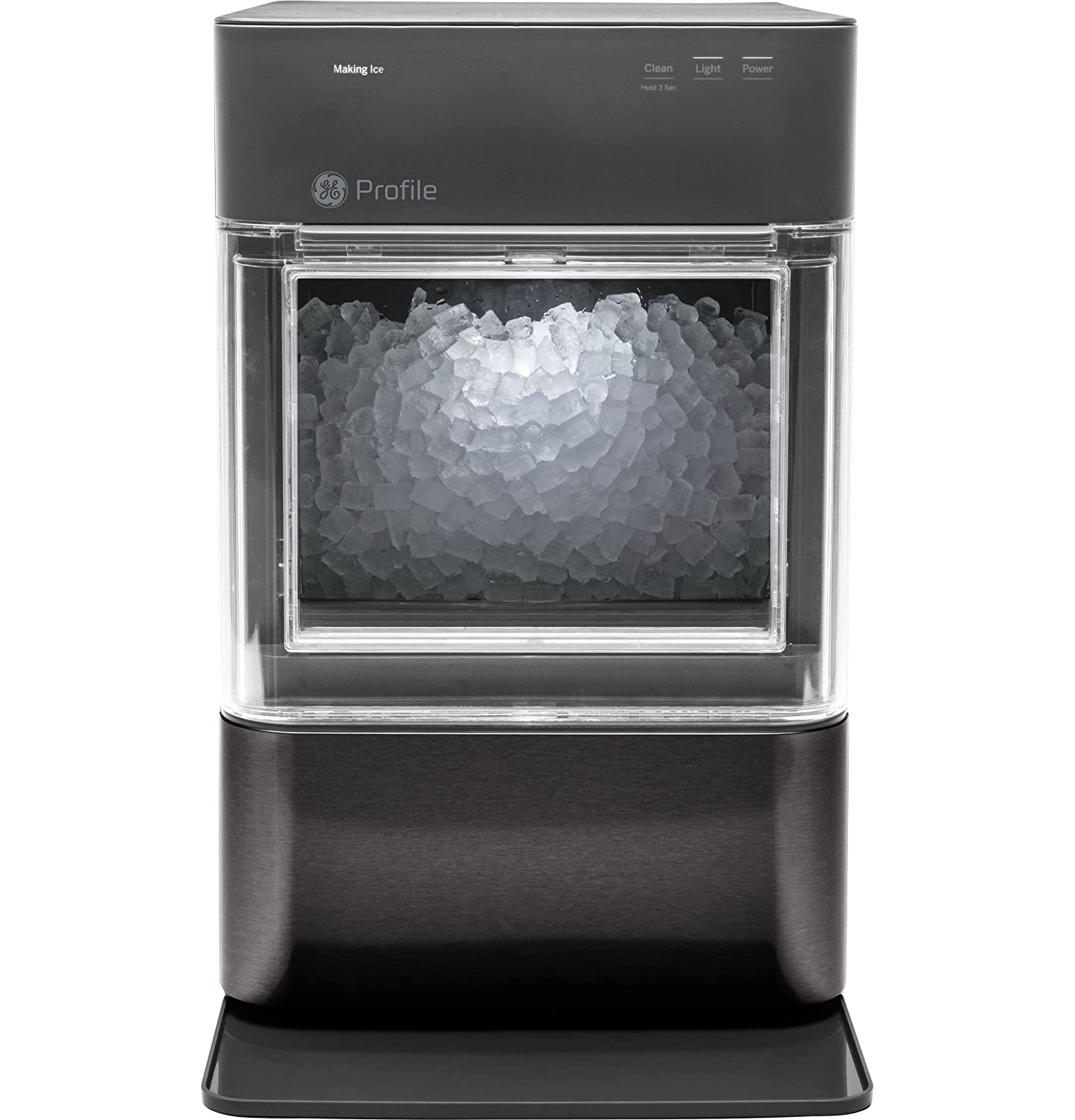 Profile Opal 2.0 | Countertop Nugget Ice Maker | Ice Machine with WiFi Connectivity | Smart Home Kitchen Essentials | Black Stainless