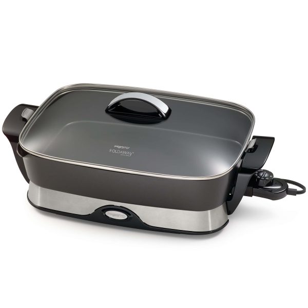 06857 16-inch Electric Foldaway Skillet, Black