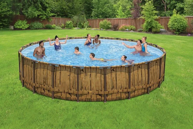 22' x 52quot; Round Above Ground Pool Set