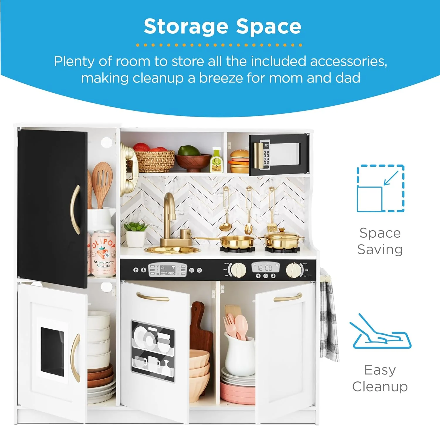 2025 Best Pretend Kitchen Wooden Toy Set for Kids