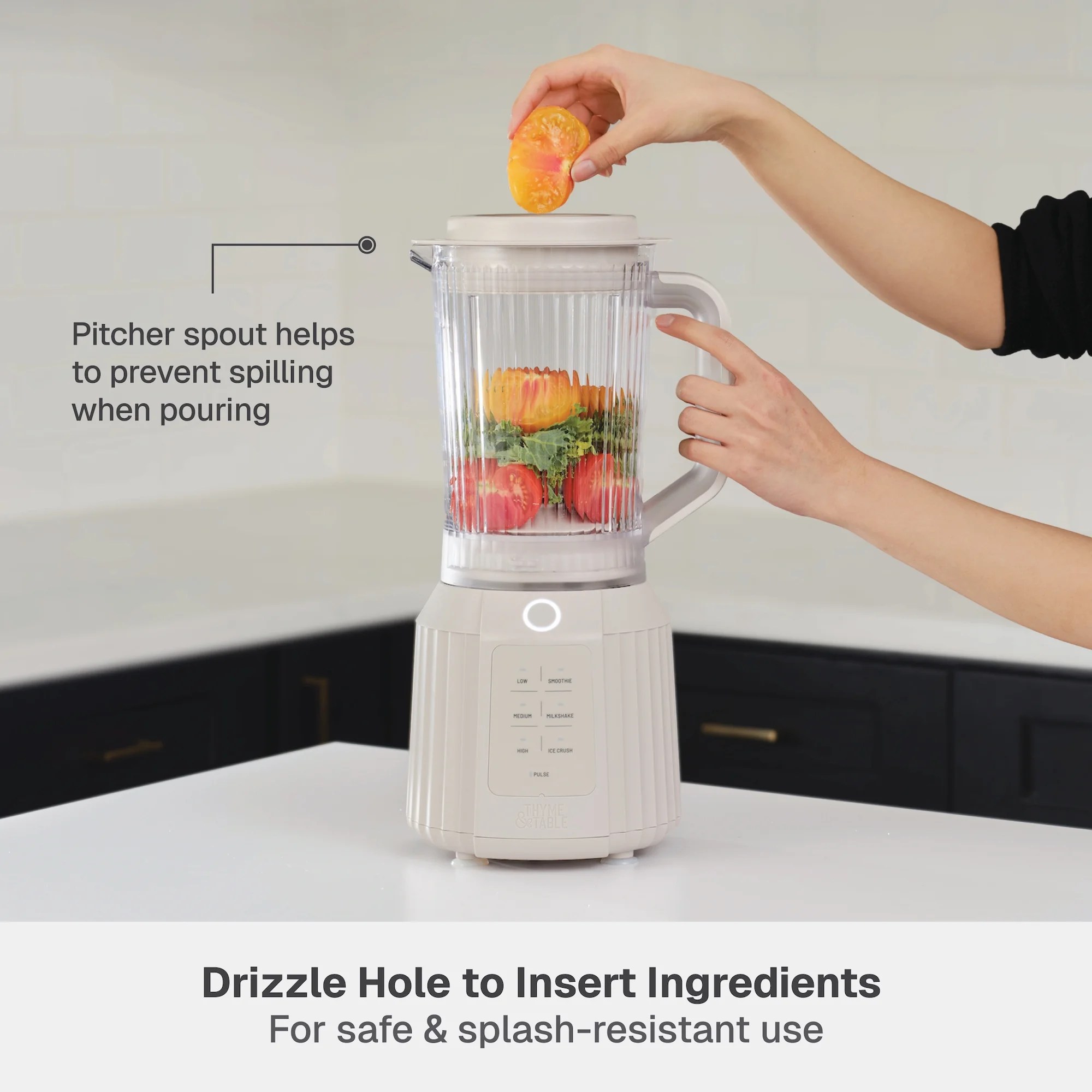 Thyme & Table Countertop Blender Duo, Sand White