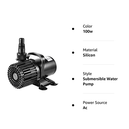 VIVOSUN 1600 GPH Submersible Water Pump, 100W Pond Pump, Ultra Quiet Aquarium Pump