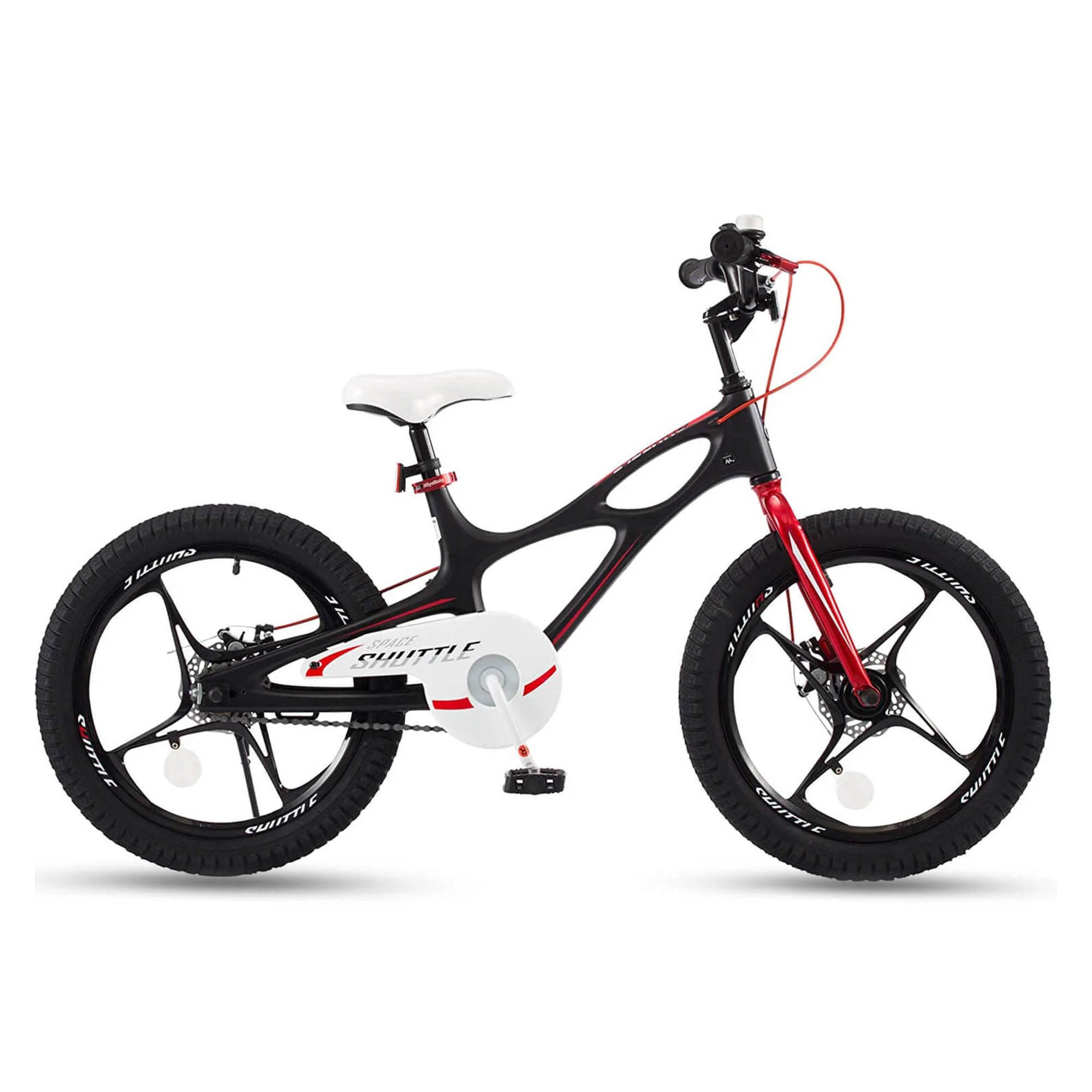 18 Magnesium Alloy Kids Bicycle w/2 Disc Brakes, Black