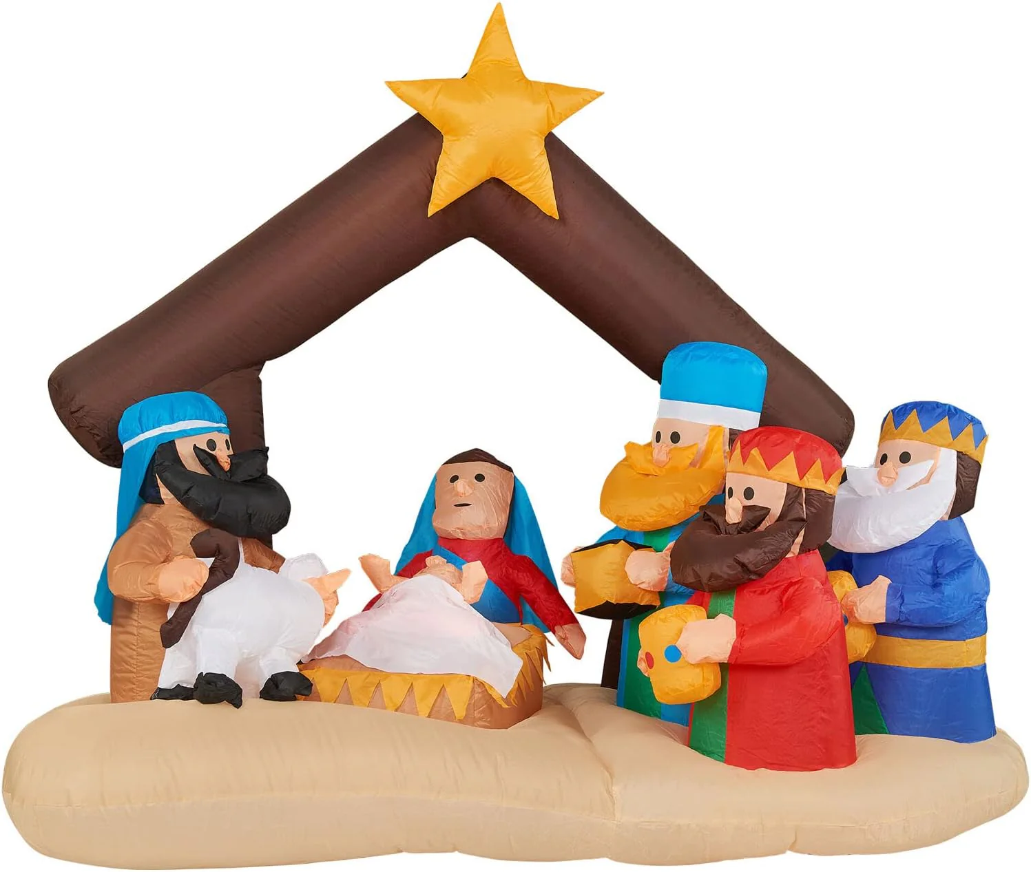 2025 Farm 20ft. Tall Pre-Lighted Christmas Inflatable | Happy Snowman with RGB Lights and Storage Bag | Outdoor Holiday Amplified Holiday Celebration Party Decoration