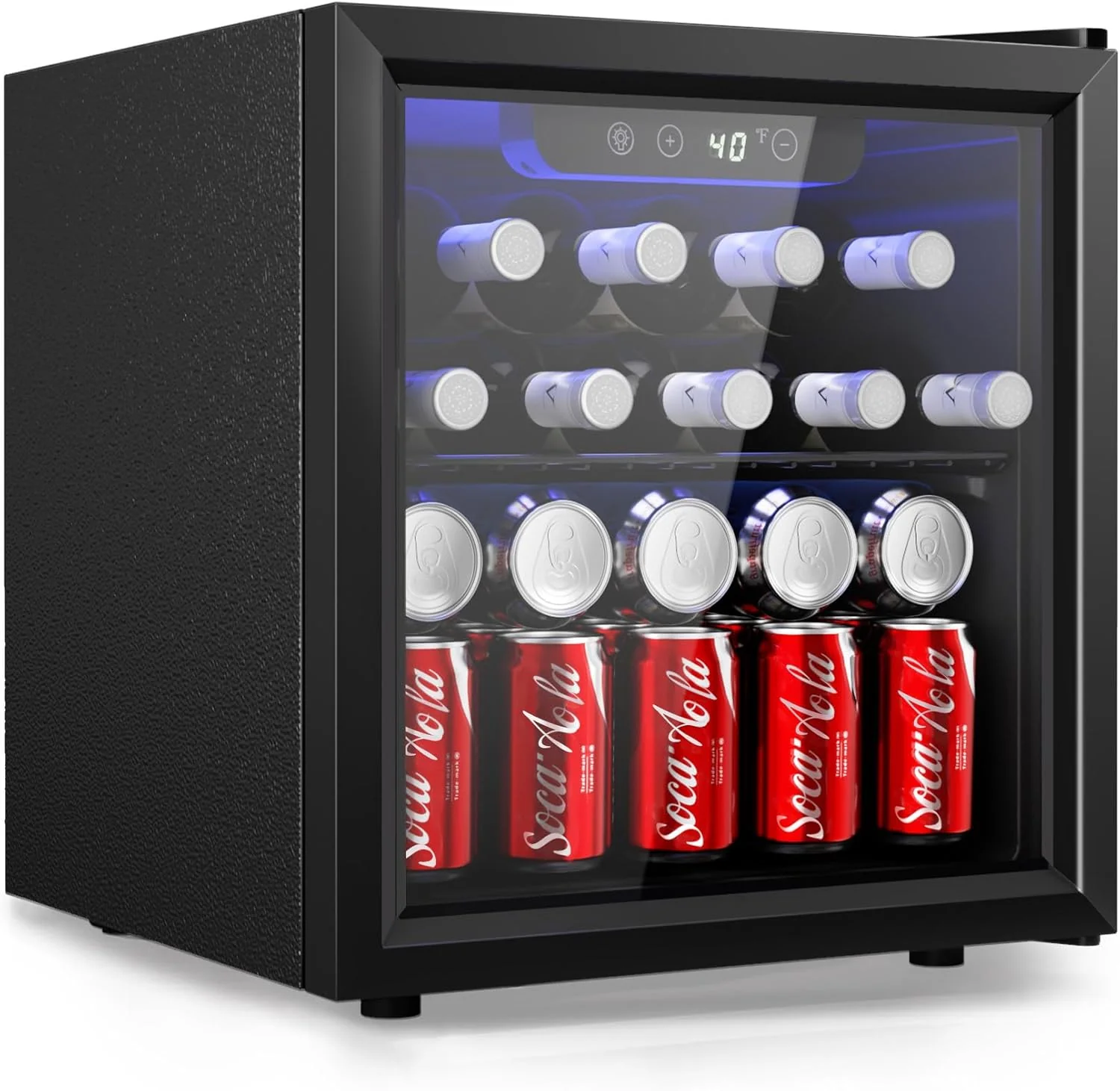 48 Can Beverage Refrigerator cooler-Mini Fridge Glass Door