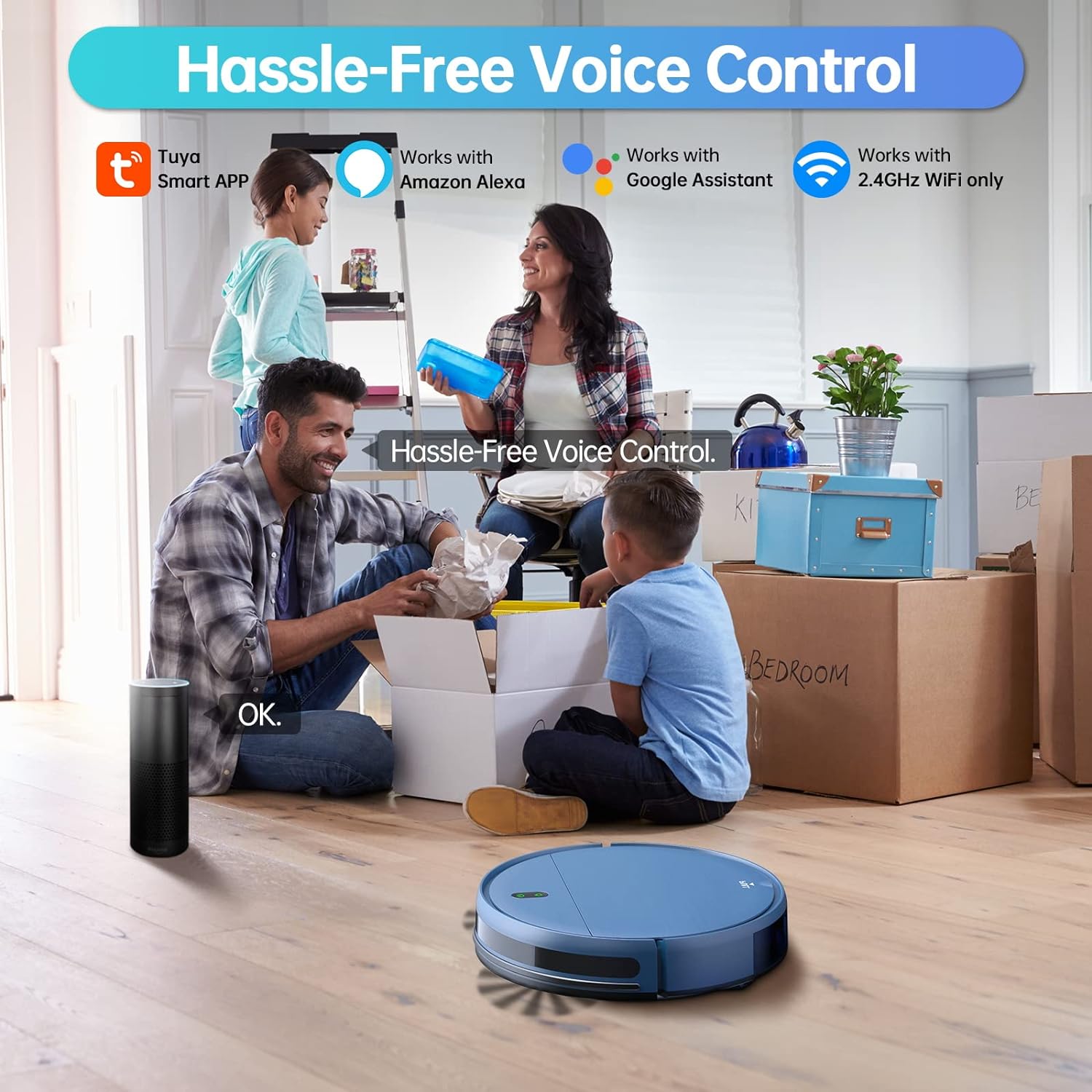 Sweeping robot and mop combo, self-charging, slim