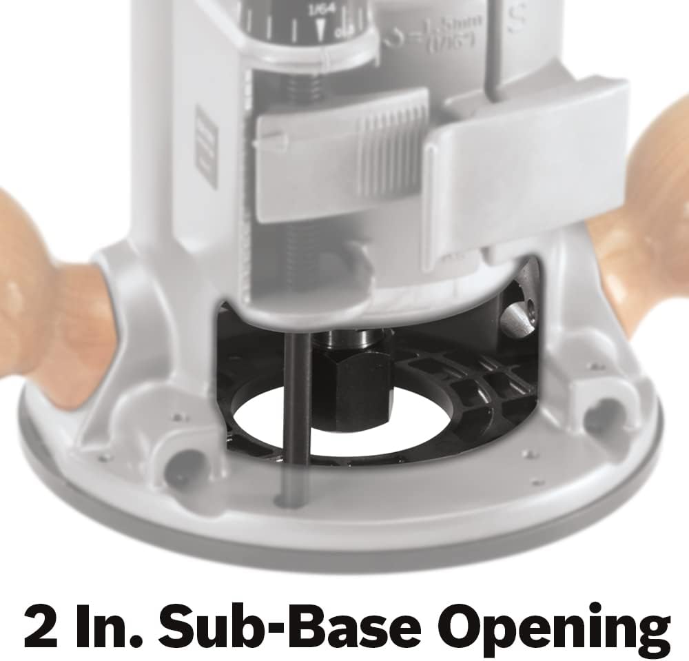 BOSCH 1617EVSPK Wood 12 Amp Router Tool Combo Kit – 2.25 Horsepower Plunge Router & Fixed Base with a Variable Speed