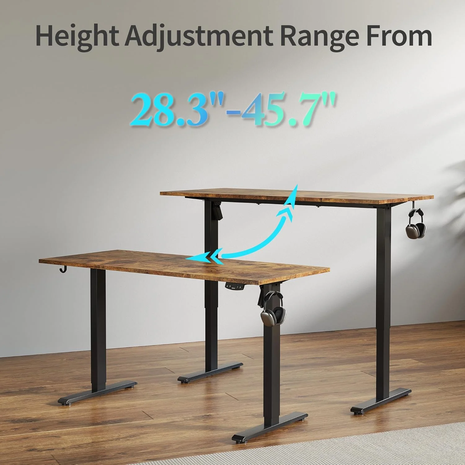 Electric Standing Desk 48 x 24 Inches Height Adjustable Desk