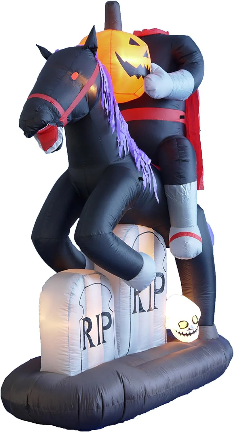 2025 6.5ft tall Halloween inflatable headless horseman
