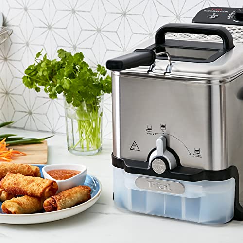 2025 T-Fal Ultimate Steel Deep Fryer with Basket 3.5 Liter Oil and 2.6 Pound Food Capacity
