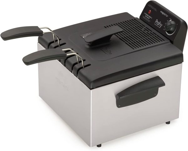 05466 Stainless Steel Dual Basket Pro Fry Immersion Element Deep Fryer