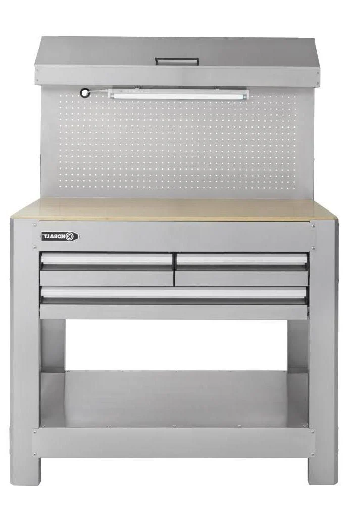 45-in W x 36-in H 3-Drawer Work Bench SS