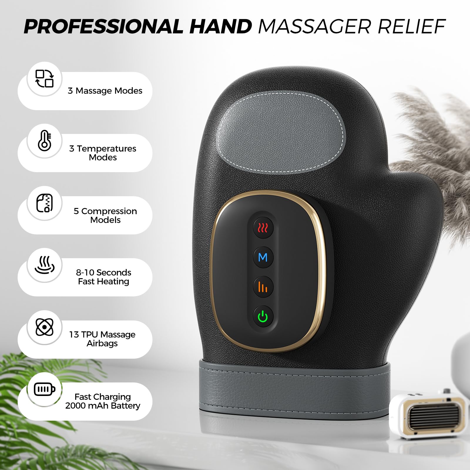 WUX Hand Massager with Heat Compression Relief