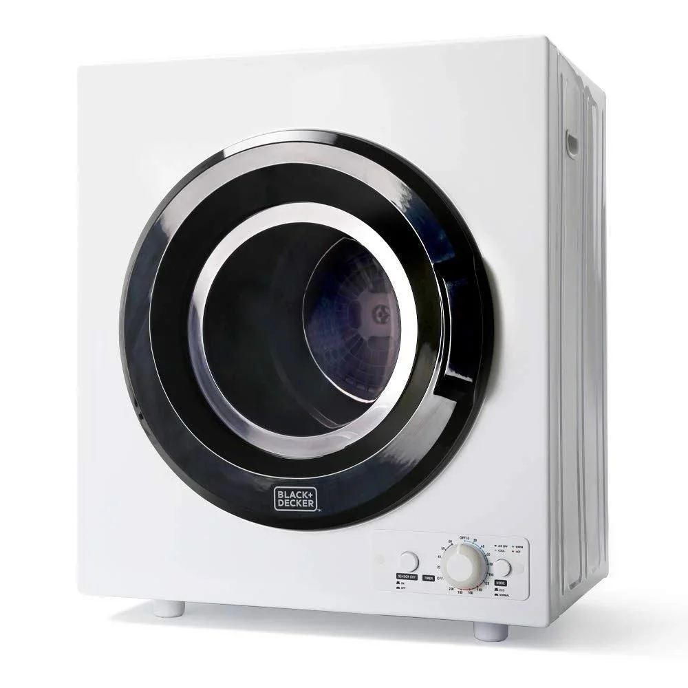 3.5 Cu. ft. Portable Dryer – White Black