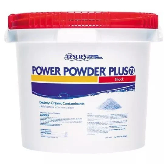 2025 POWER POWDER PLUS 73% CALCIUM HYPOCHLORITE POOL SHOCK – 25 LBS.