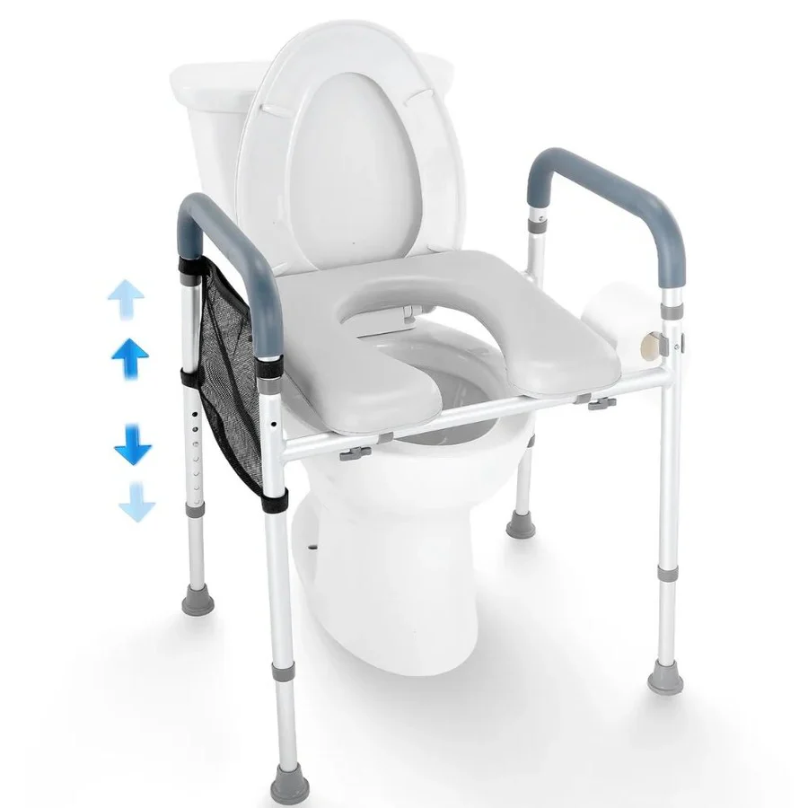 Sturdy Raised Toilet Seat Riser with Handles