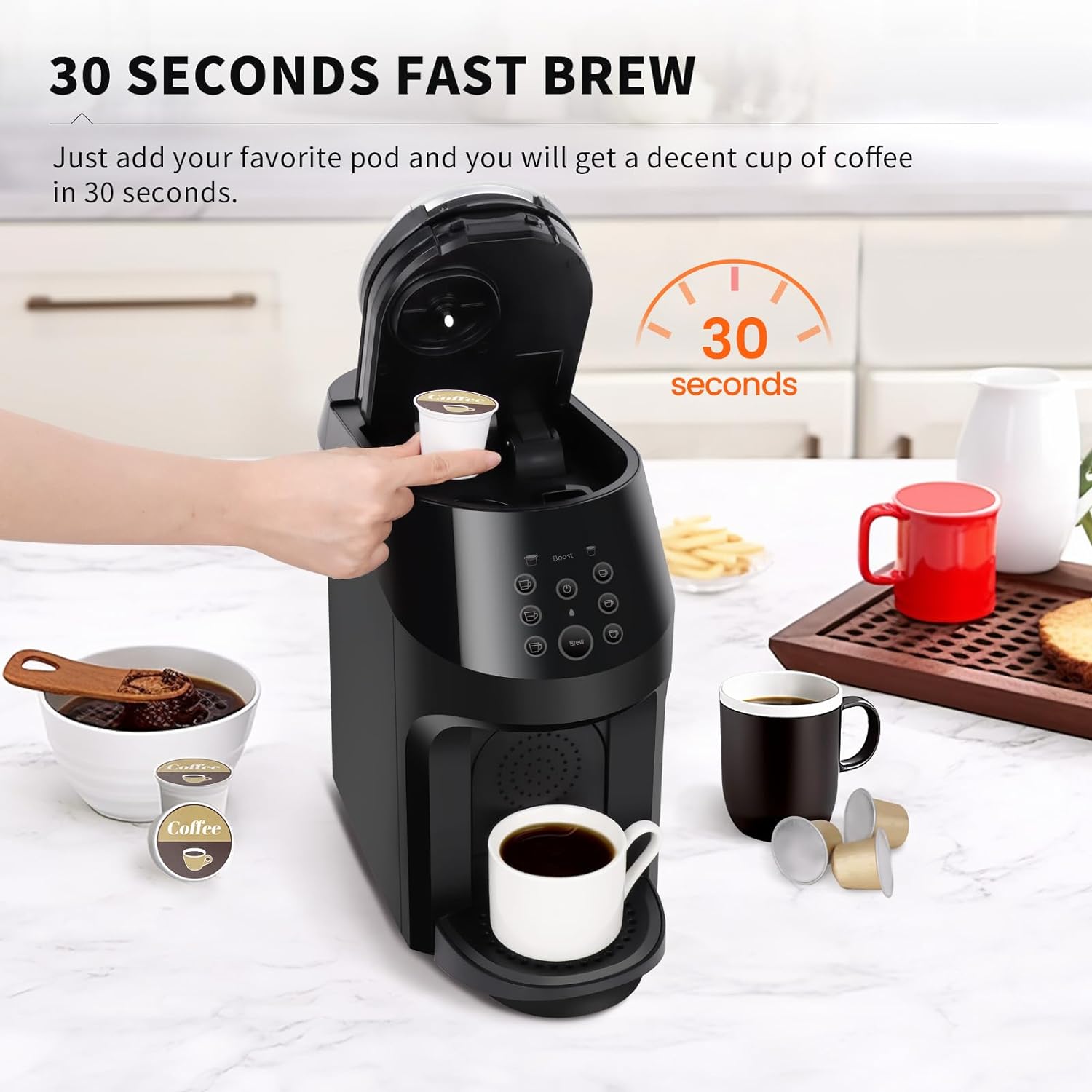 3-in-1 coffee machine, coffee and espresso machine combo for ground coffee