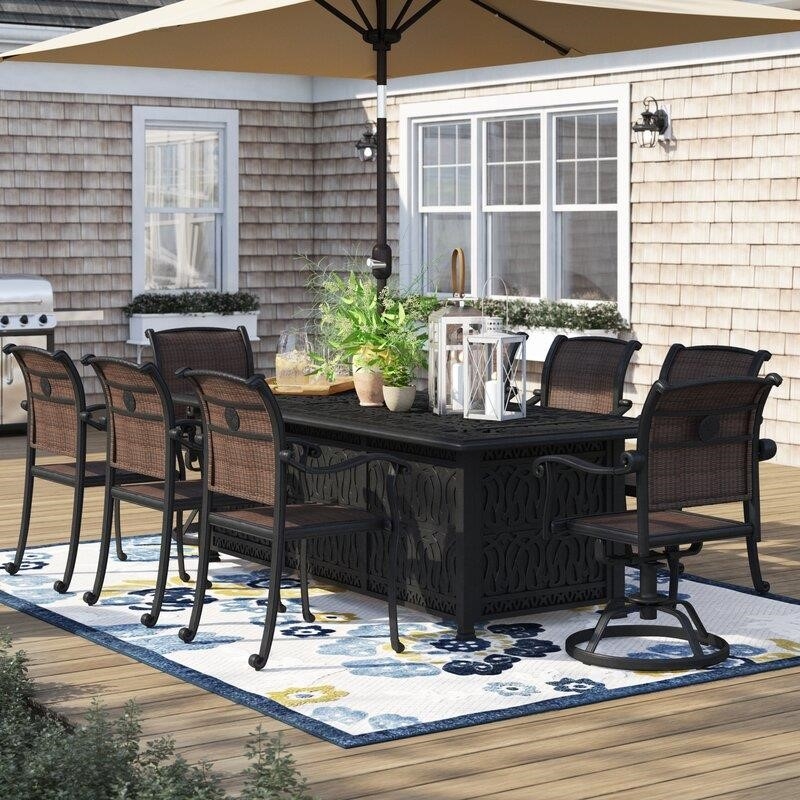 Rectangular 8 - Person 84'' Long Dining Set